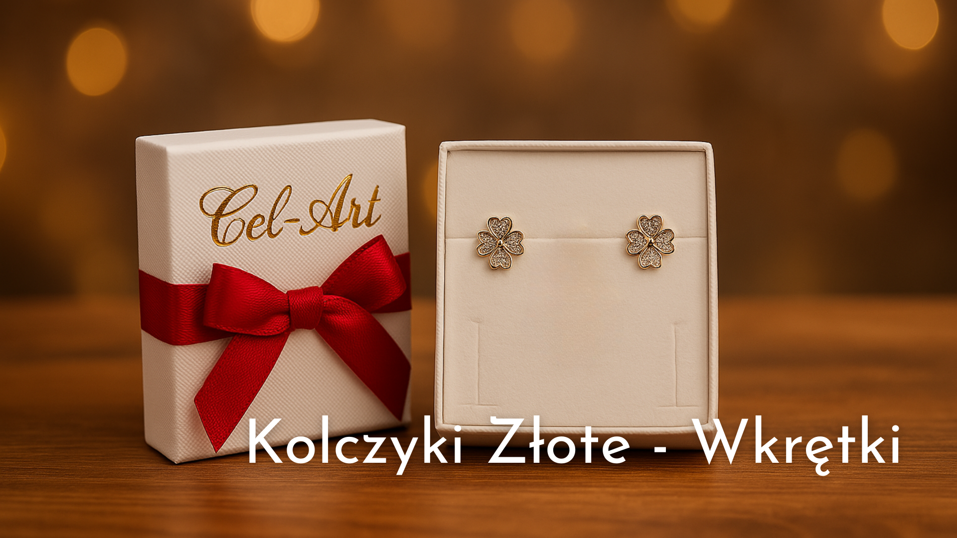złote kolczyki 585 wkrętki prezent na święta