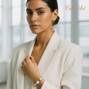 older lady with pearl