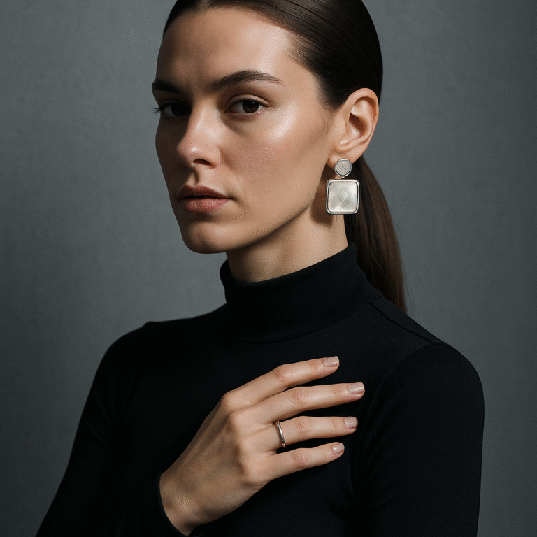 Masa perłowa w srebrze – styl nowoczesny